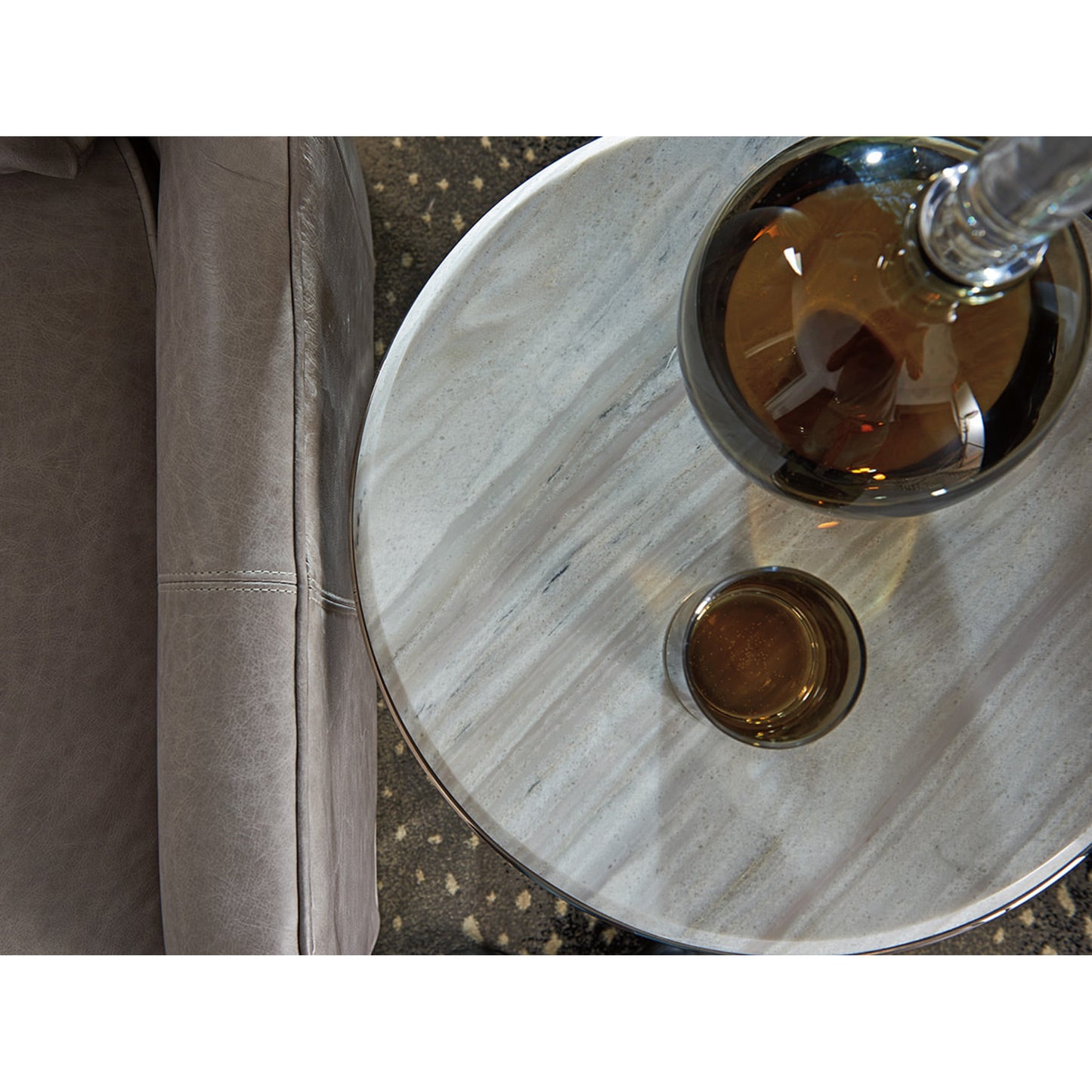 005 SR-835521 | Additional Silo | Martini Stainless Accent Table by Lexington in polished silver. Made from unique in a modern style.