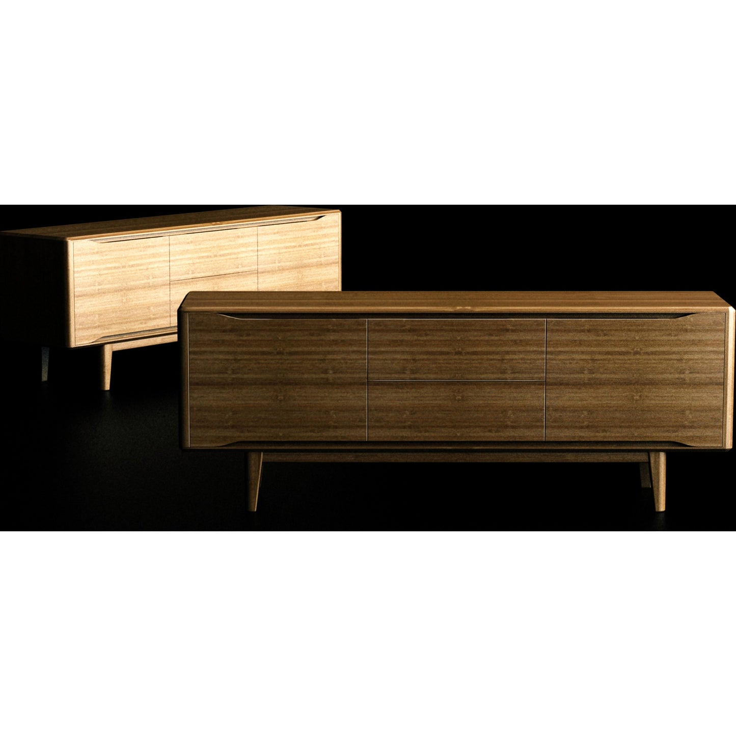 002 S-224098 | Additional Silo | Currant Media Unit by Greenington in caramelized. Made from 100% bamboo in a modern style.