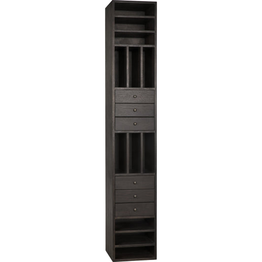 Tubula Bookcase by Noir in ebony walnut. Made from walnut in a modern style.