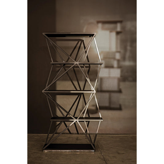 Pisa Shelf by Noir in matte black. Made from industrial steel in a modern style.