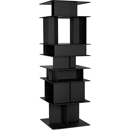 Pisa Shelf by Noir in matte black. Made from industrial steel in a modern style.