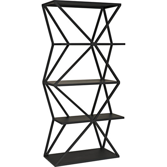 Sutro Shelf by Noir in matte black. Made from industrial steel in a modern style.