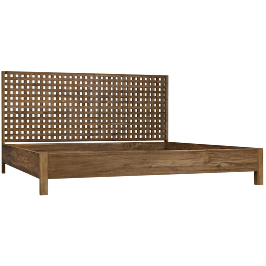 Quinnton Bed by Noir. Made from teak in a eclectic & global style.