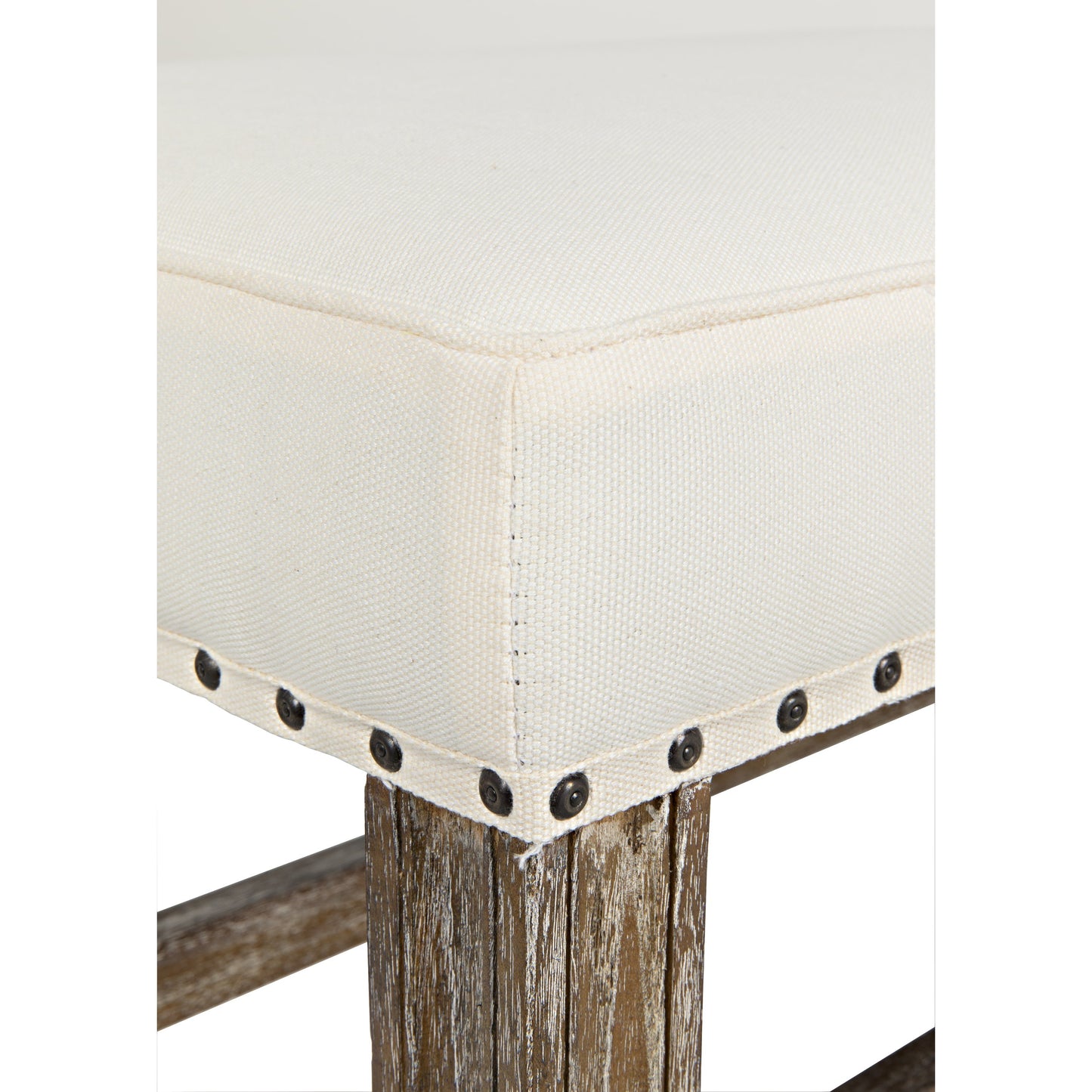 013 S-335524 | Additional Silo | Sweden Bench by Noir in gray wash. Made from mindi in a transitional style.