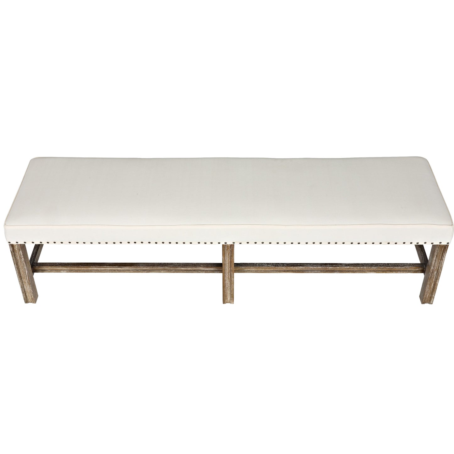 004 S-335524 | Additional Silo | Sweden Bench by Noir in gray wash. Made from mindi in a transitional style.