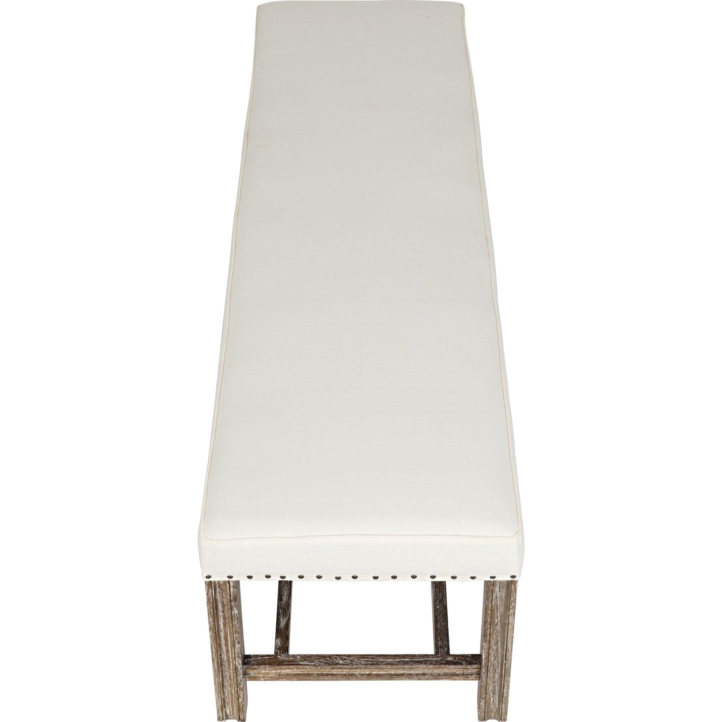 009 S-335524 | Additional Silo | Sweden Bench by Noir in gray wash. Made from mindi in a transitional style.