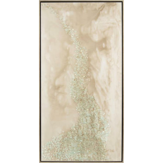 000 SR-864839 | Primary Silo | Mary Hong's Sepia Abstract II by John-Richard in silver. Made from glass in a modern style.