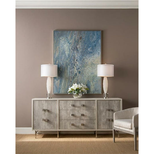 Shaye Rawson's Pavo II by John-Richard in silver. Made from unique in a coastal style.