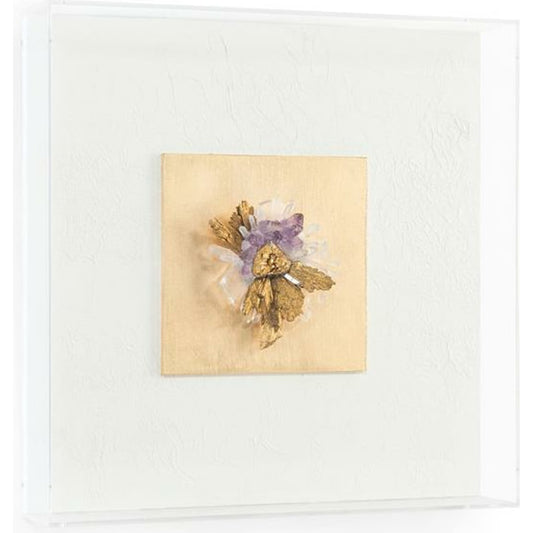 Amethyst-Celestite Shadow Box II by John-Richard in amethyst, gold. Made from acrylic in a cottage & farmhouse style.