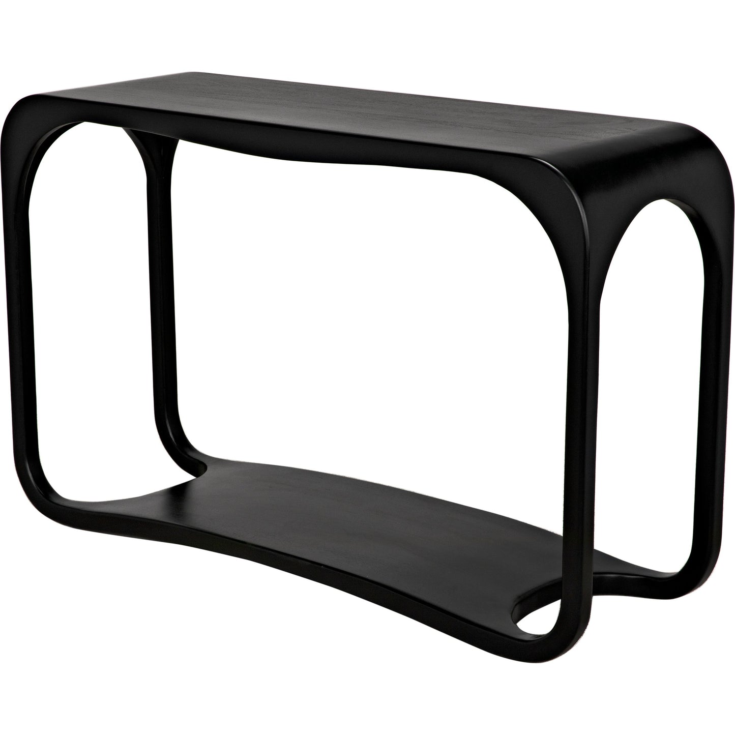 007 S-335140 | Additional Silo | Milena Console by Noir in hand rubbed black. Made from mahogany in a modern style.