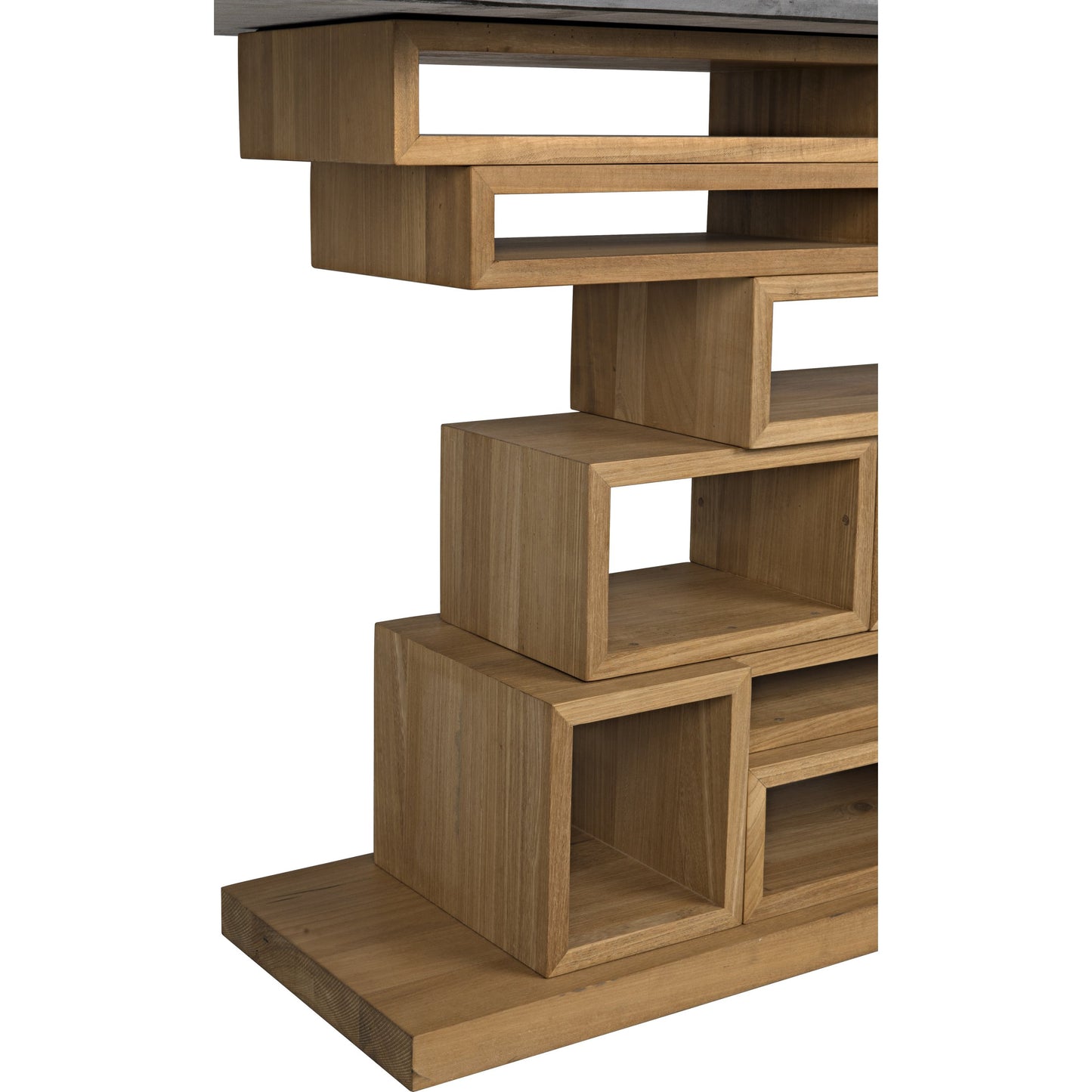 010 SR-707612 | Additional Silo | Balin Console by Noir in dark walnut, black marble. Made from walnut, marble in a modern style.