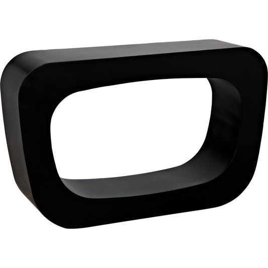 Ponte Console by Noir in matte black. Made from industrial steel in a modern style.