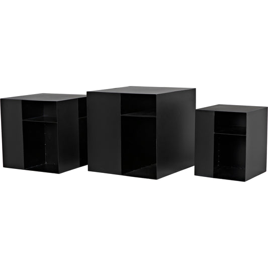 Gropius Cubes by Noir in matte black. Made from industrial steel in a modern style.