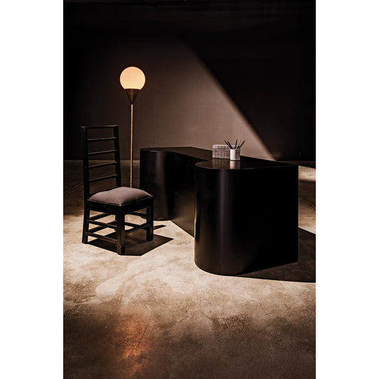 Concierge Desk by Noir in matte black. Made from industrial steel in a modern style.