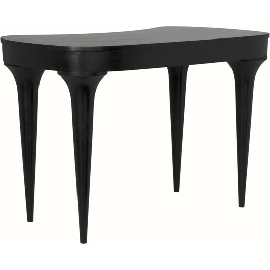 Rennie Desk by Noir in hand rubbed black. Made from mahogany in a modern style.