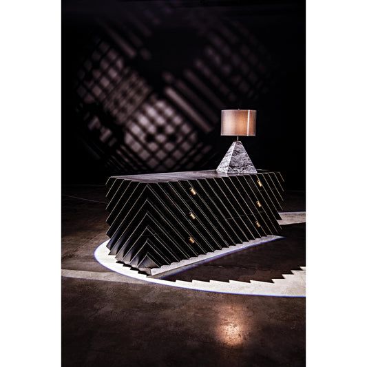 Hikaru Dresser by Noir. Made from mahogany, veneer with brass pulls in a eclectic & global style.