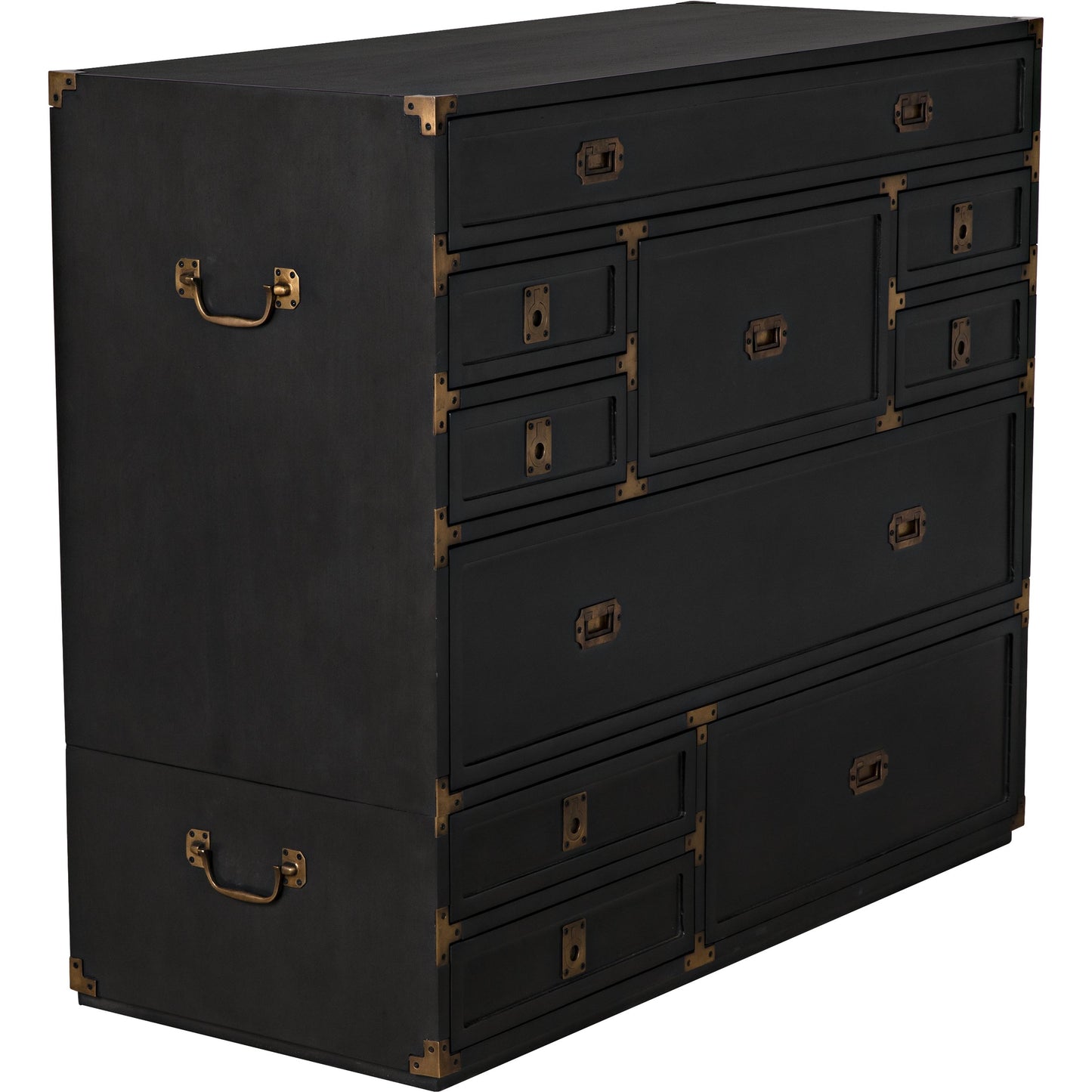 010 SI-1956833 | Additional Silo | Charles Chest by Noir in pale. Made from mahogany with brass handles in a transitional style.