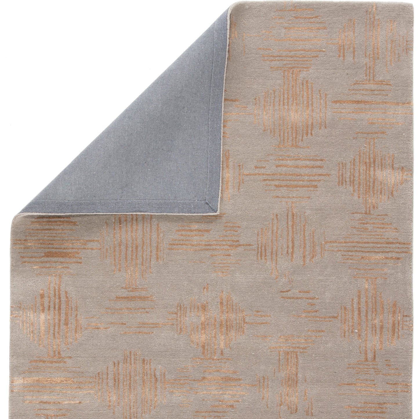 002 SR-774117,SR-774118 | Closeup | Banister Rug by Jaipur Living in gray, gold. Made from 77% wool 23% viscose in a unique style.