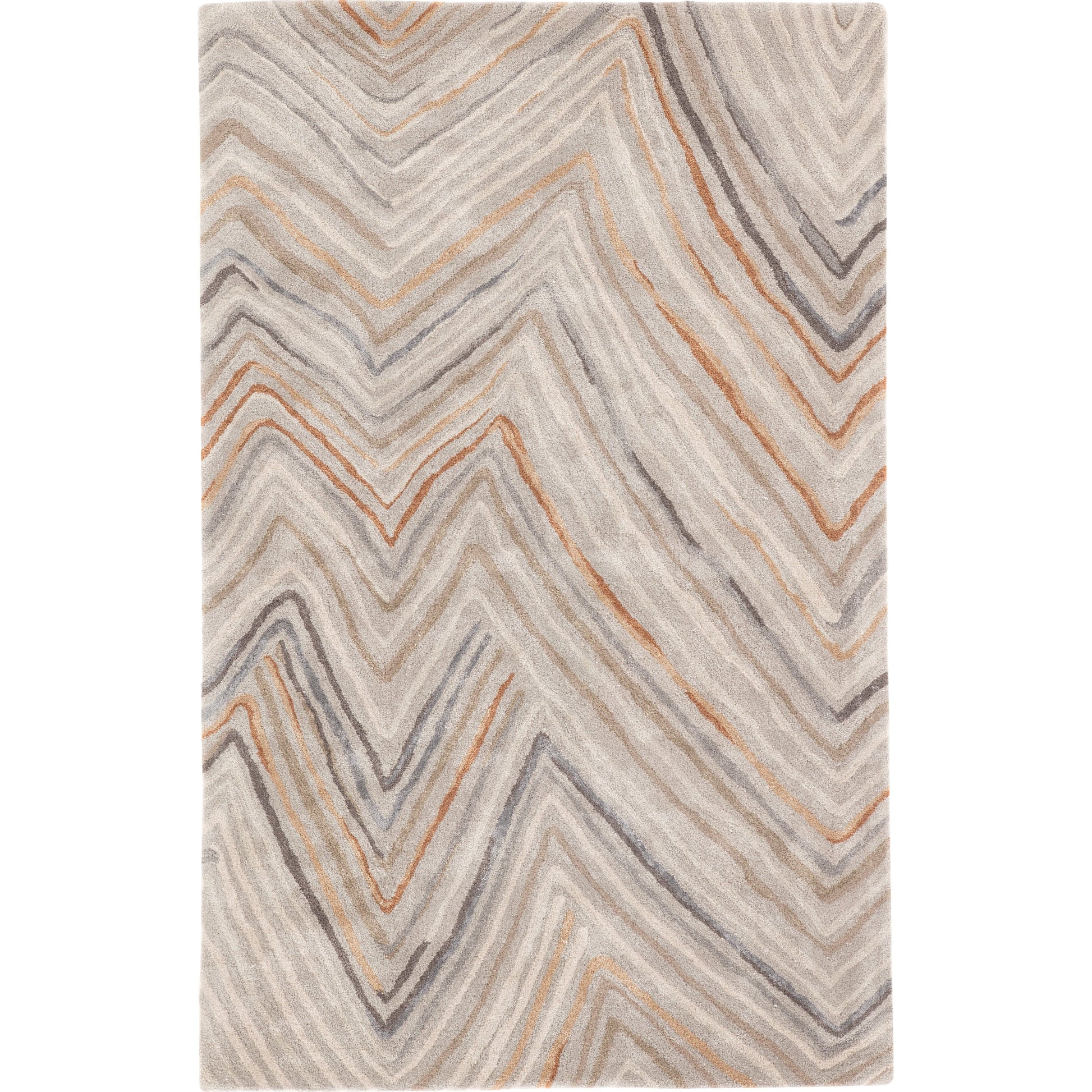Sadie Rug by Jaipur Living in orange, gray. Made from 51% wool, 49% viscose in a unique style.