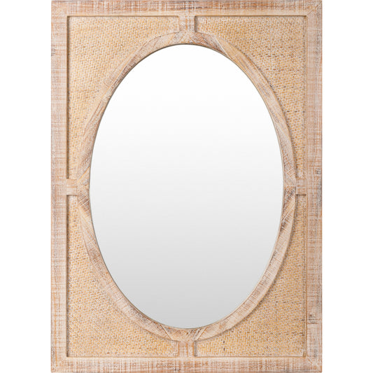 001 SI-1948545 | Primary Silo | Georgia Mirror - 32898 by Surya in brown and weathered. Made from frame: rattan, substrate: manufactured wood in a modern style.