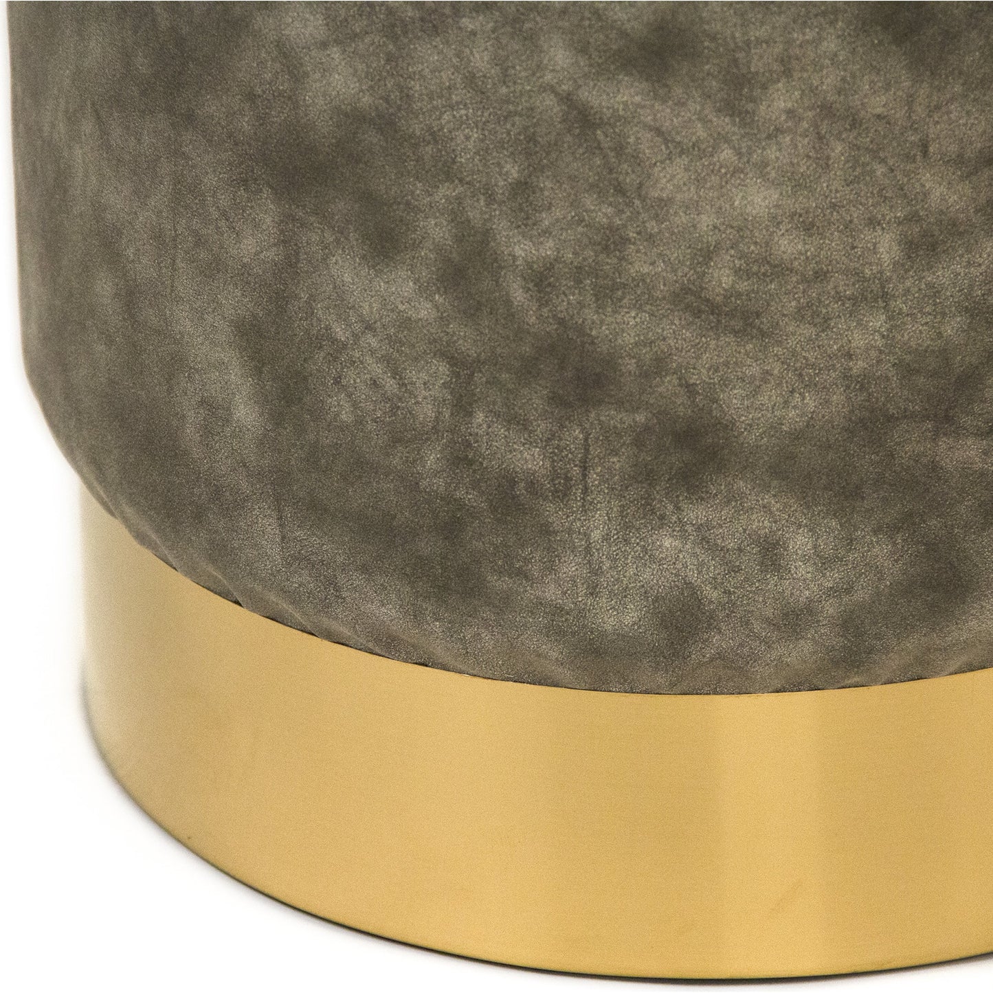 004 SR-900142 | Closeup | Distressed Grey Stool by Zentique in distressed grey and distressed grey pu. Made from distressed grey pu in a modern style.