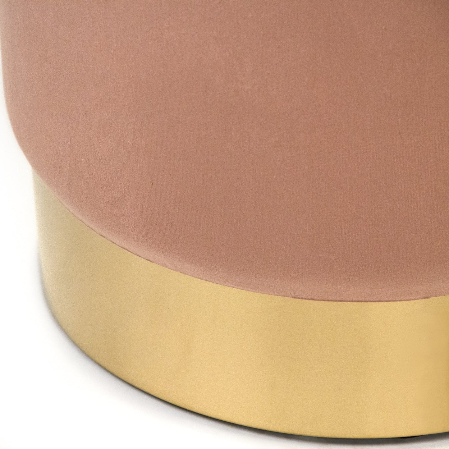 004 SR-900336 | Closeup | Mauve Rose Velvet Accent Stool by Zentique in rose velvet and mauve rose velvet. Made from mauve rose velvet in a transitional style.
