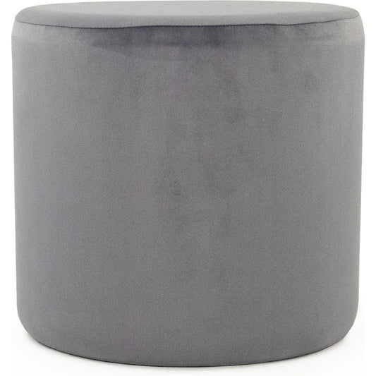 Pale Blue Velvet Stool by Zentique in pale blue velvet and pale blue velvet. Made from pale blue velvet in a modern style.