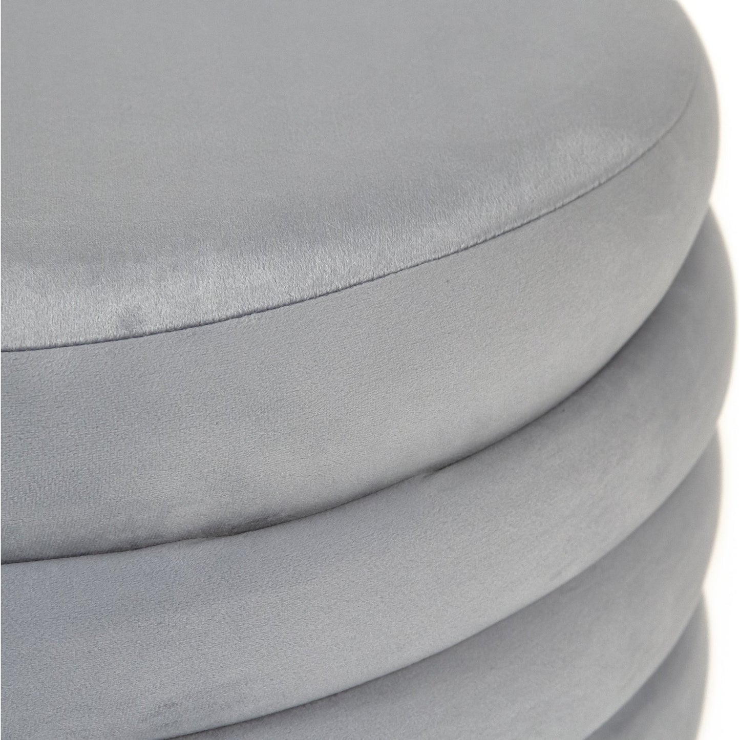 003 SR-900363 | Closeup | Pale Blue Velvet Ottoman by Zentique in pale blue velvet and pale blue velvet. Made from pale blue velvet in a transitional style.
