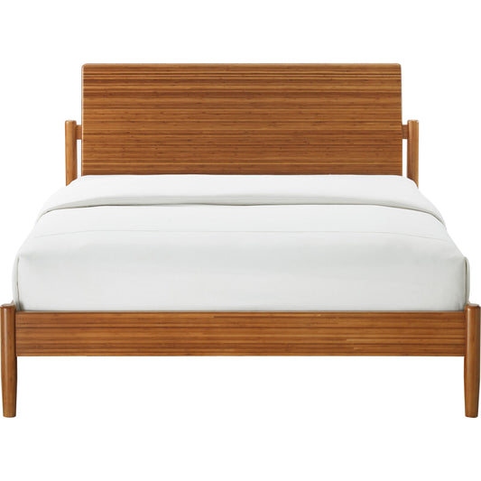 Monterey Platform Bed by Greenington in amber. Made from solid moso bamboo in a modern style.