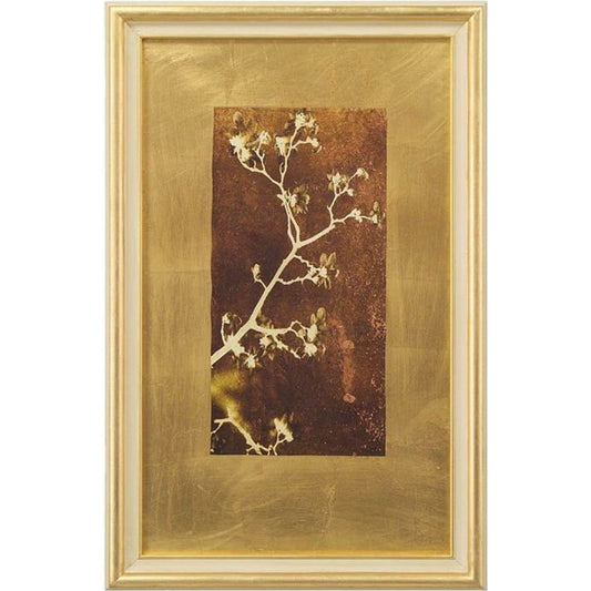 Gold Leaf Branches I by John-Richard in gold, white. Made from metal in a transitional style.