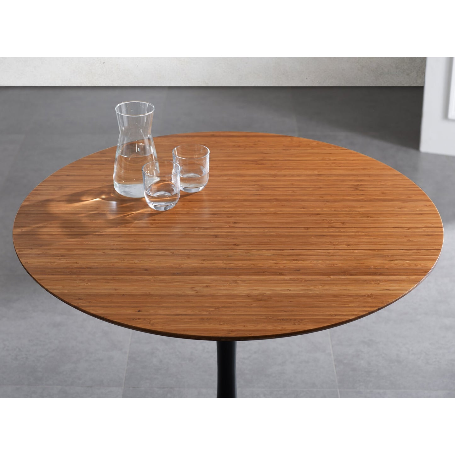 002 SR-851332 | Additional Silo | Soho Round Table by Greenington in amber. Made from moso bamboo in a modern style.
