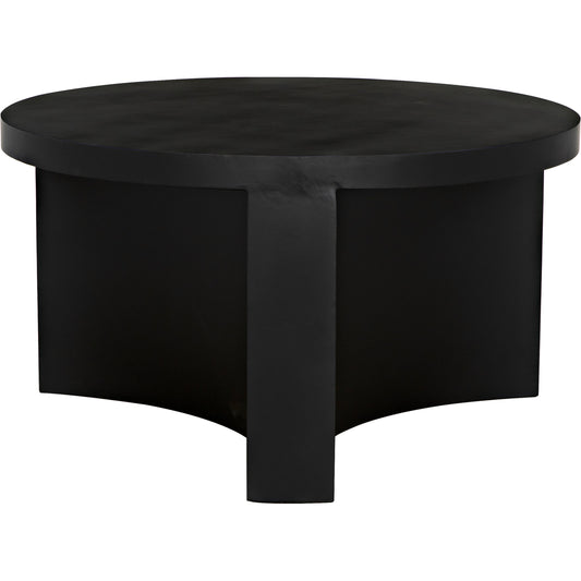 Steward Coffee Table A by Noir in matte black. Made from industrial steel in a modern style.