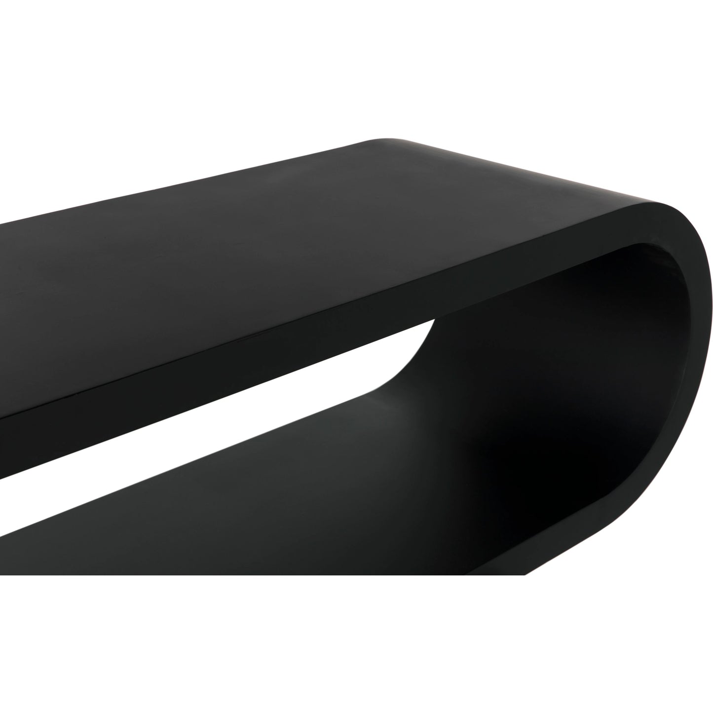 004 SI-1975451 | Closeup | Estelle Coffee Table by Noir in matte black. Made from industrial steel in a modern style.