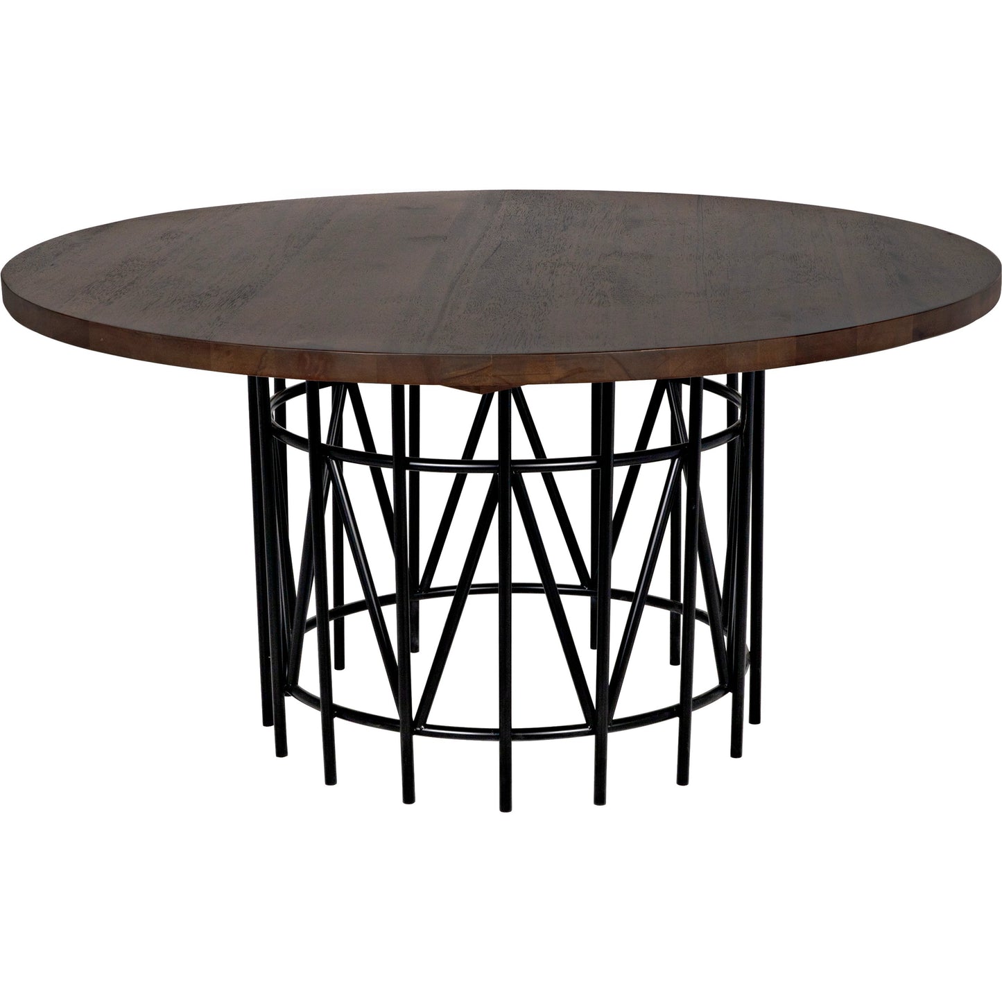 002 SI-1957023 | Additional Silo | Silberman Dining Table by Noir in dark walnut, matte black. Made from walnut and industrial steel in a modern style.