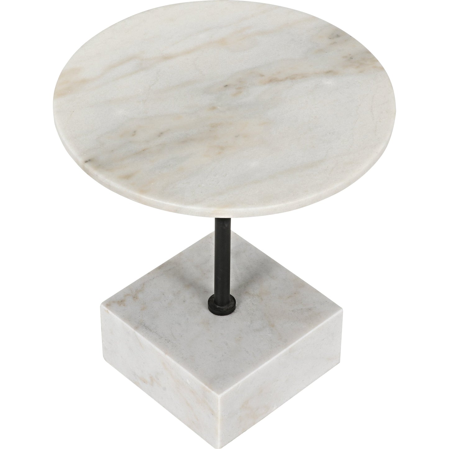 002 S-344856 | Additional Silo | Rodin Side Table by Noir in metal, white marble. Made from metal, white marble in a modern style.