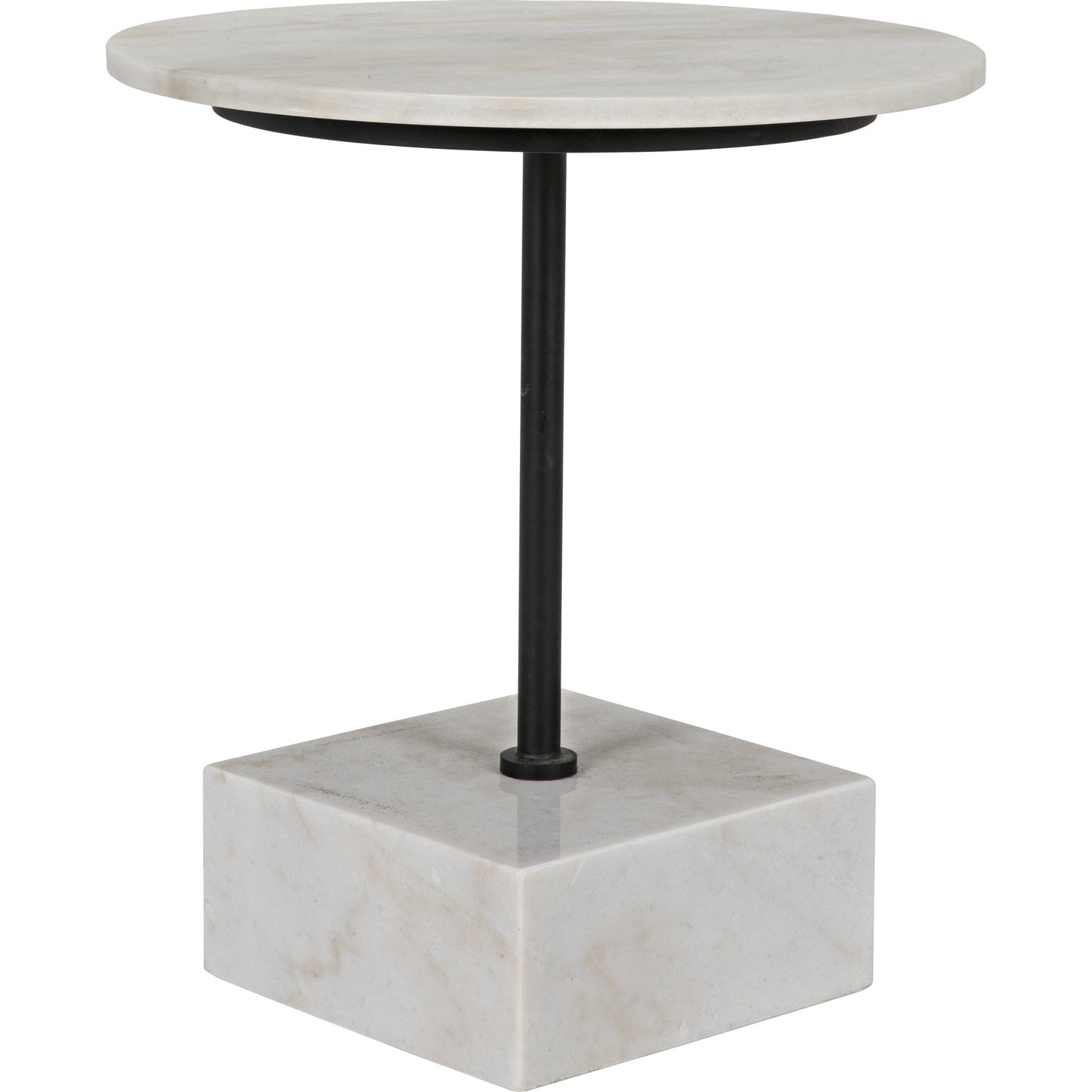 001 S-344856 | Additional Silo | Rodin Side Table by Noir in metal, white marble. Made from metal, white marble in a modern style.