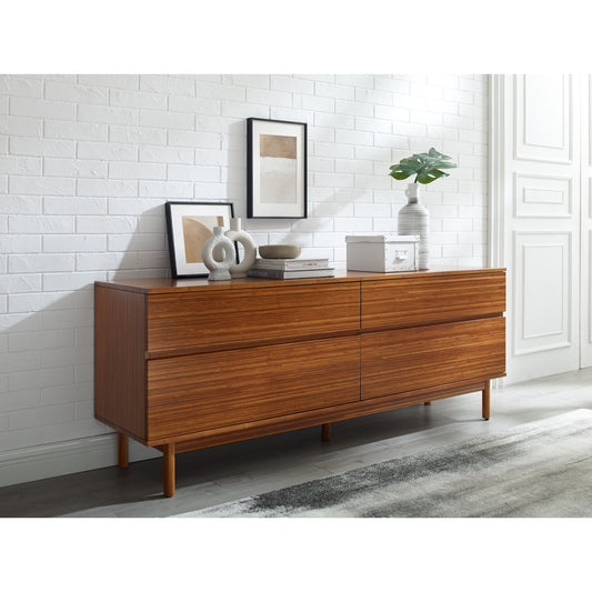 Ventura 4 Drawer Double Dresser by Greenington in amber. Made from solid moso bamboo in a modern style.