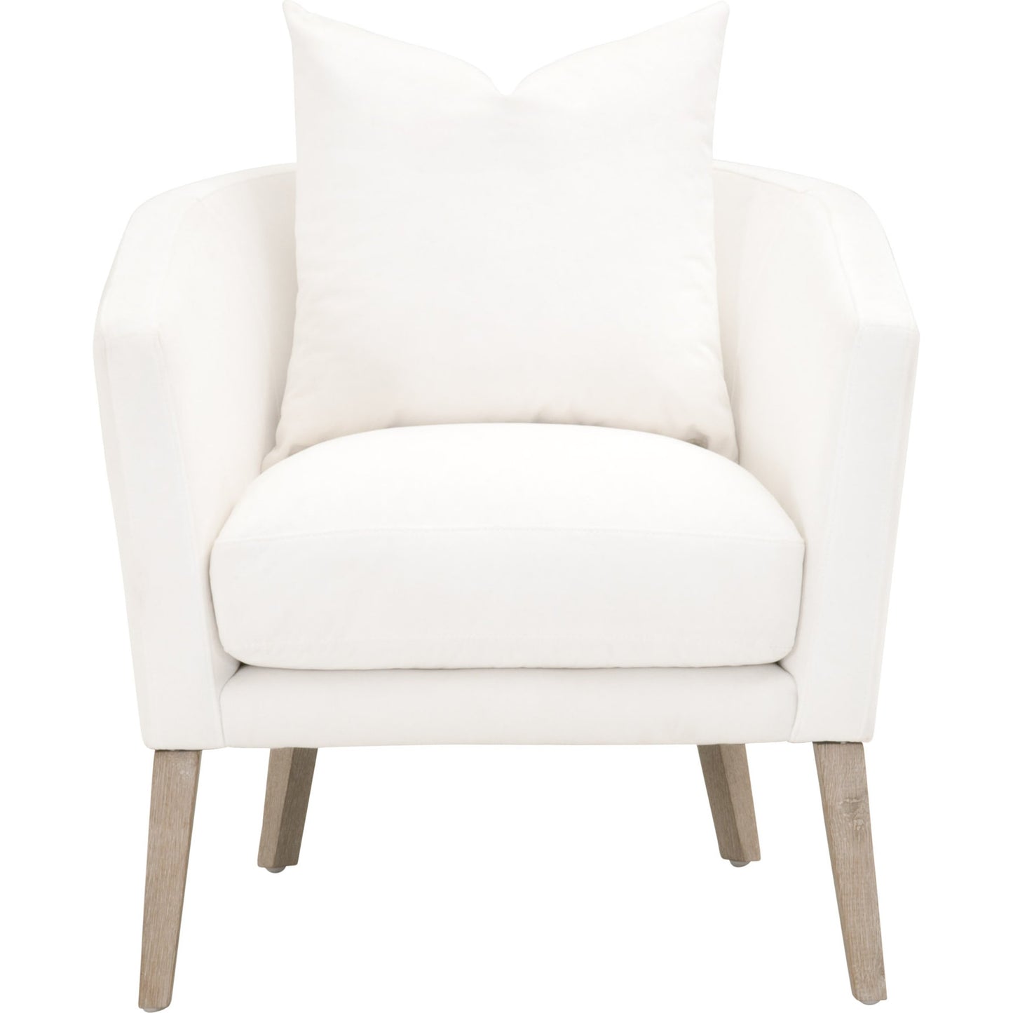 003 SR-789367 | Additional Silo | Gordon Club Chair by Essentials For Living in pearl and natural gray, livesmart peyton-pearl. Made from solid oak, 98% polyester, 2% nylon in a transitional style.