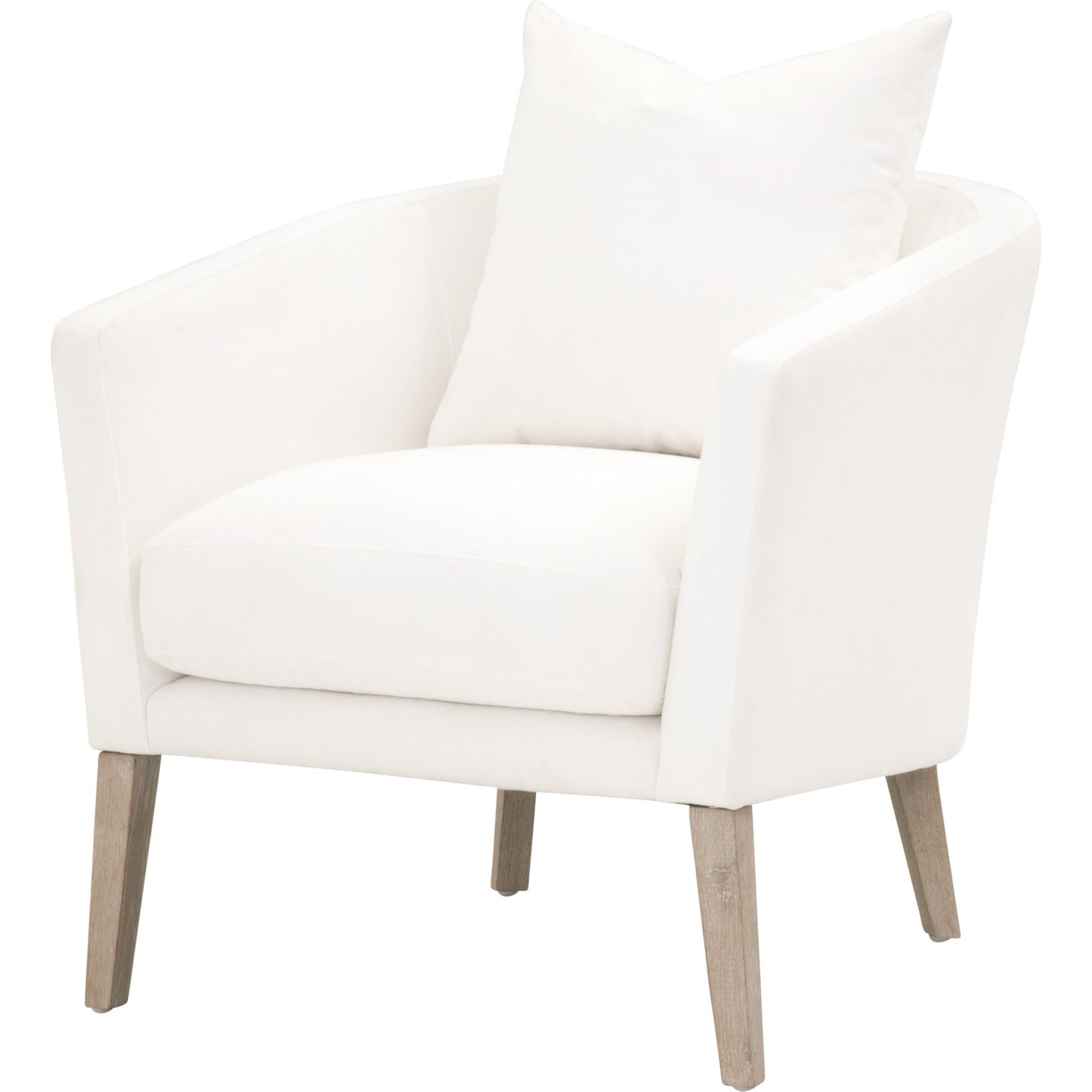 004 SR-789367 | Additional Silo | Gordon Club Chair by Essentials For Living in pearl and natural gray, livesmart peyton-pearl. Made from solid oak, 98% polyester, 2% nylon in a transitional style.