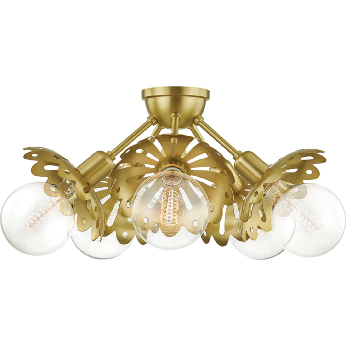 002 SR-762557 | Additional Silo | Alyssa Semi Flush by Mitzi in aged brass. Made from steel in a modern style.