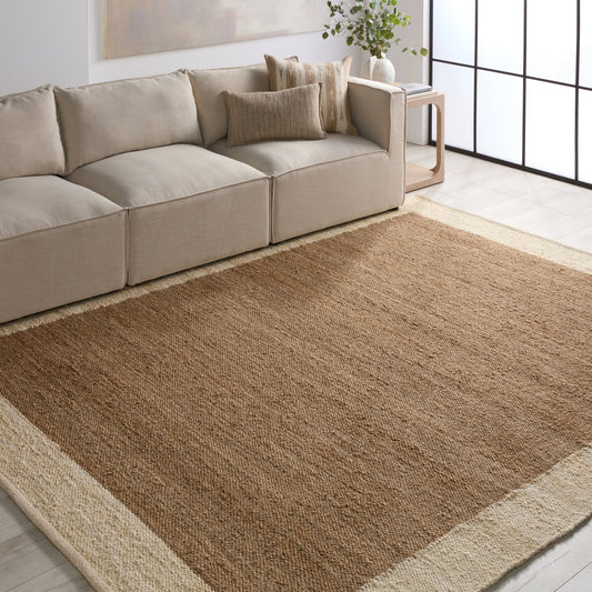Hanover HAN02 Rug by Jaipur Living in brown, tan. Made from 100% jute in a unique style.