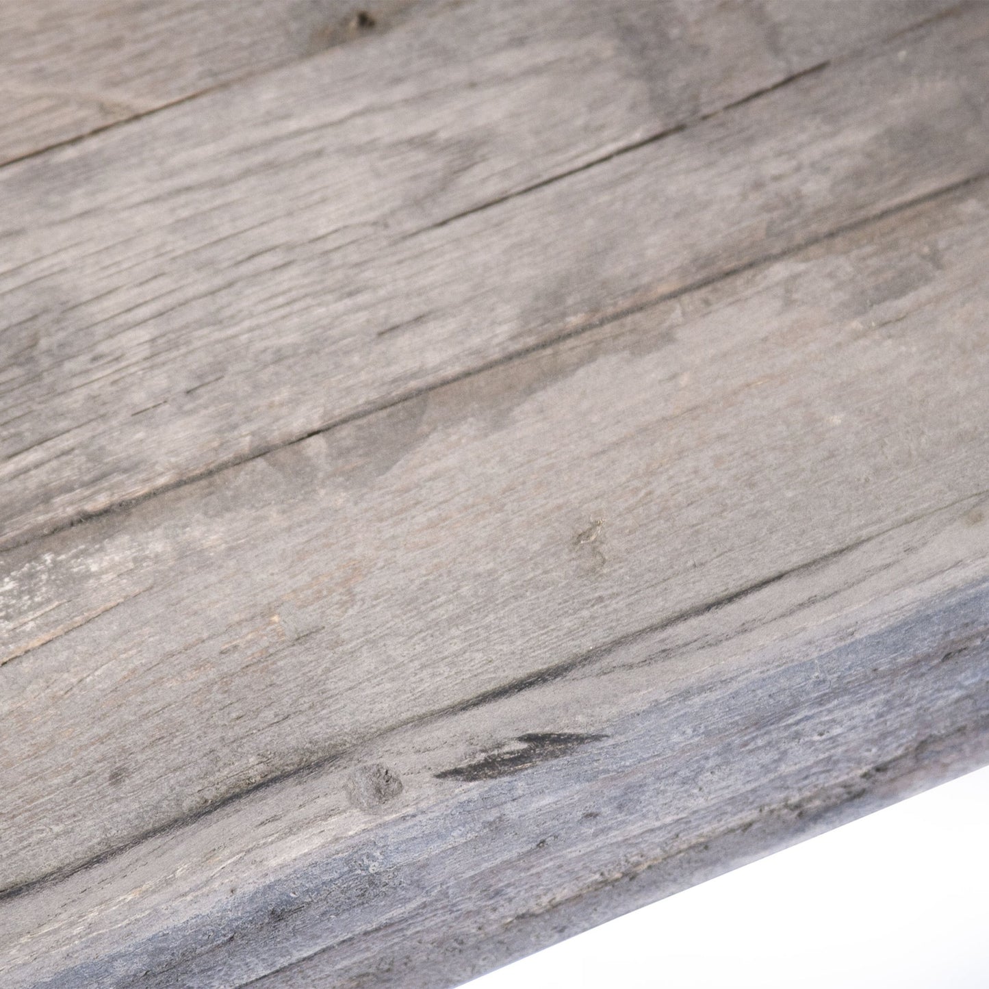 003 S-337015 | Closeup | Darren Coffee Table by Zentique in weathered elm, chrome legs and elm, metal. Made from elm, metal in a modern style.