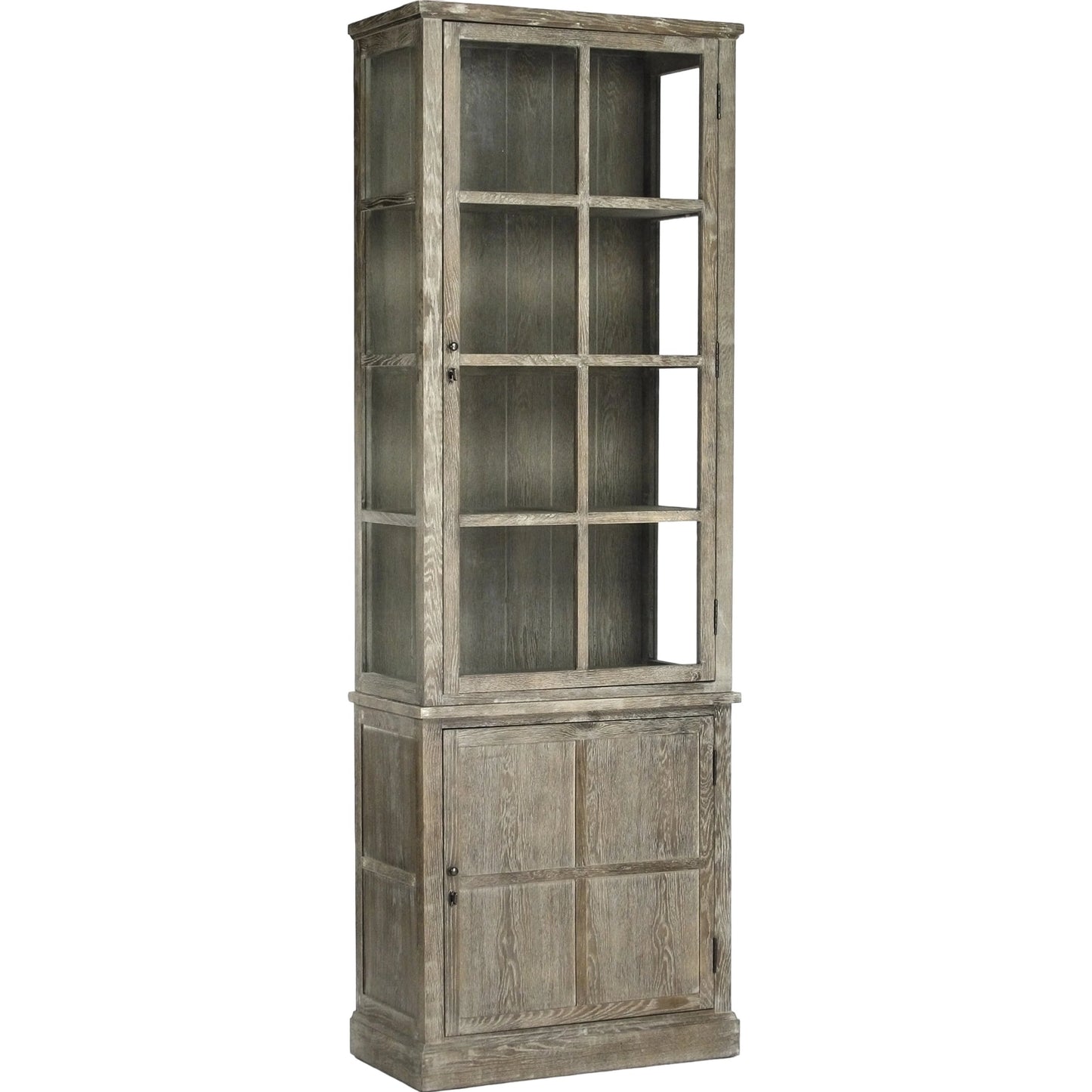 001 S-338378 | Additional Silo | Swain Cabinet by Zentique in light burnt and oak, glass. Made from oak, glass in a traditional style.