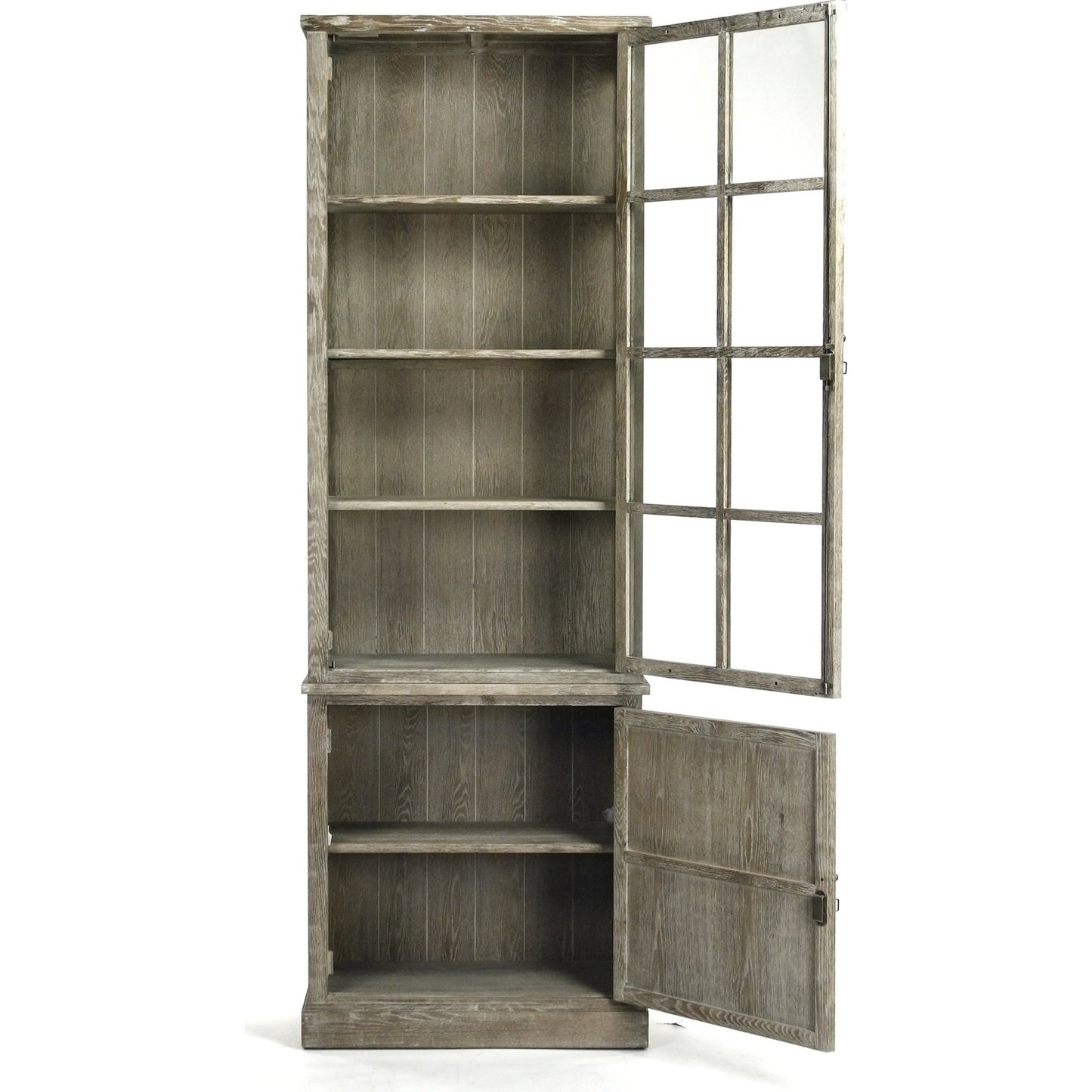 004 S-338378 | Additional Silo | Swain Cabinet by Zentique in light burnt and oak, glass. Made from oak, glass in a traditional style.