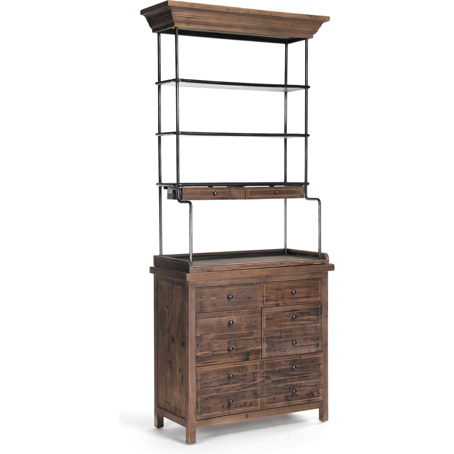 004 S-337985 | Additional Silo | Obert Cabinet by Zentique in dark weathered brown and reclaimed pine. Made from reclaimed pine in a traditional style.