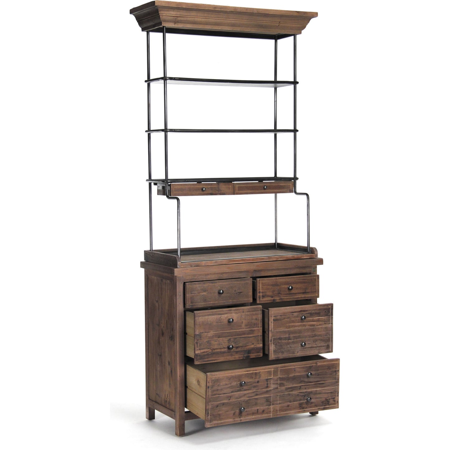 002 S-337985 | Additional Silo | Obert Cabinet by Zentique in dark weathered brown and reclaimed pine. Made from reclaimed pine in a traditional style.