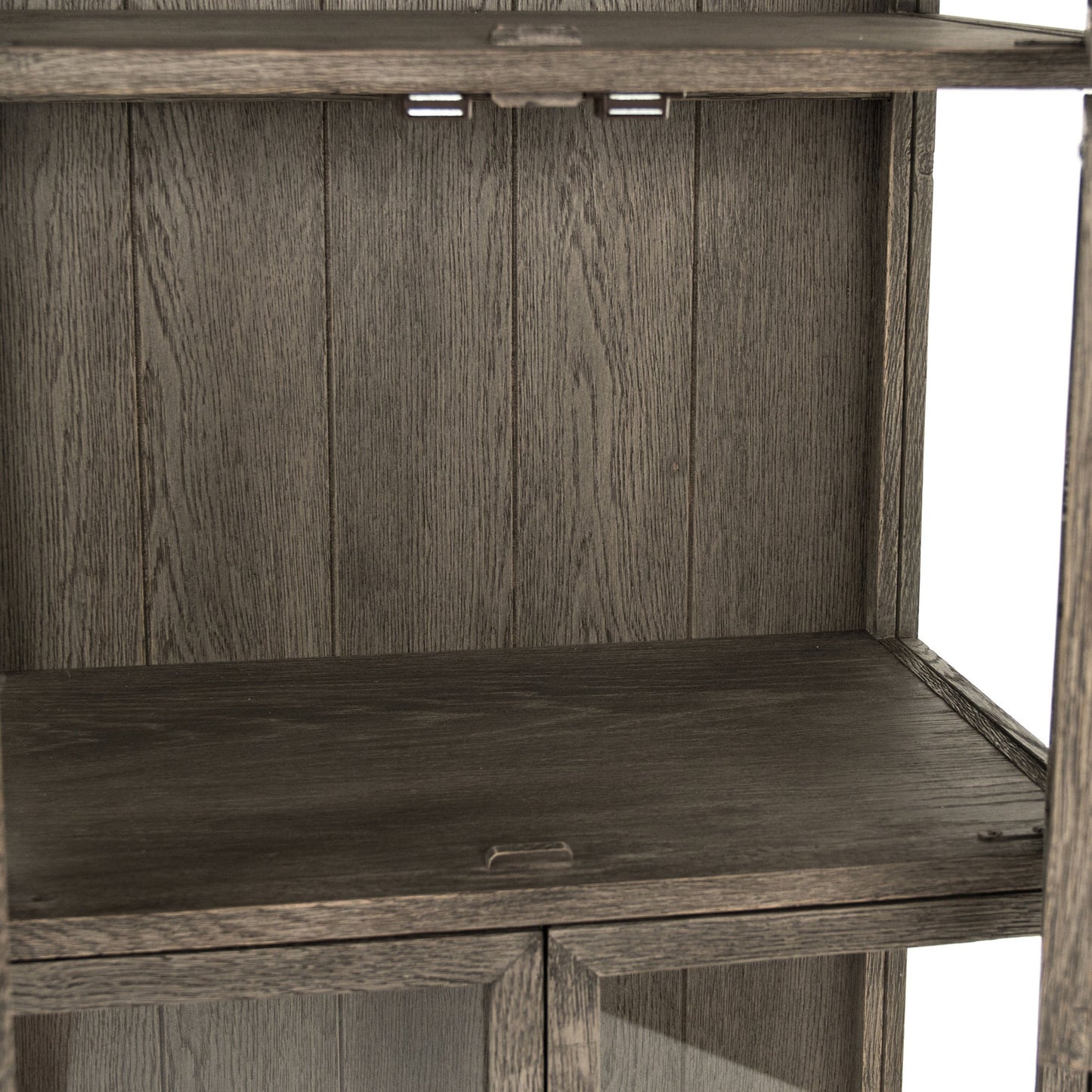 003 S-336804 | Additional Silo | Cabinet by Zentique in dark brown, distressed metal and oak, metal. Made from oak, metal in a modern style.