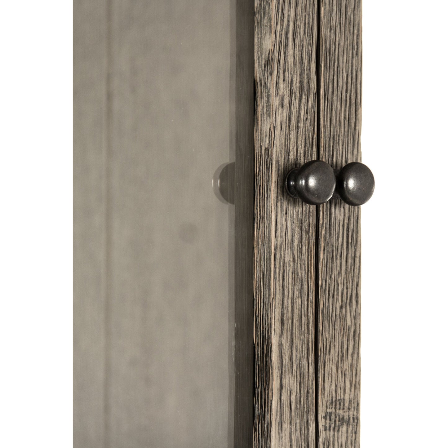 005 S-336804 | Additional Silo | Cabinet by Zentique in dark brown, distressed metal and oak, metal. Made from oak, metal in a modern style.