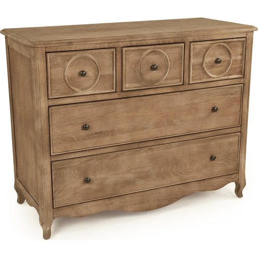 Edward Dresser by Zentique in limed gray oak and oak. Made from oak in a traditional style.