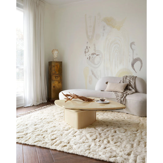 Hygge YG-03 Rug by Loloi in oatmeal, ivory. Made from 100% wool in a modern style.